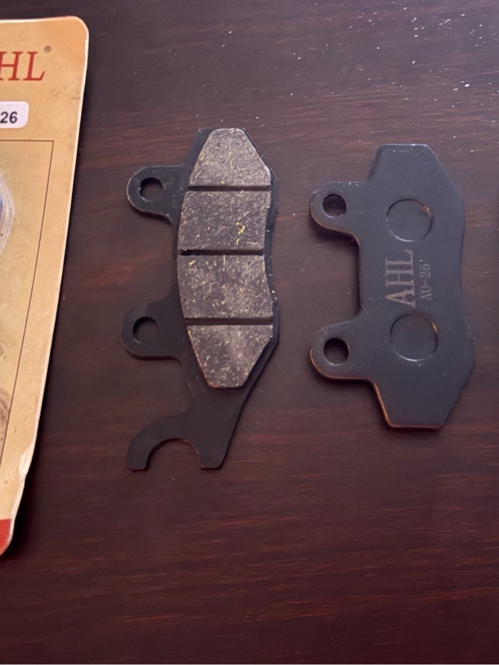 Black Motorcycle Brake Pads - Pair